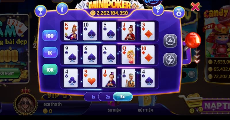 Game nhanh Mini Poker GamVip: Kết quả nhanh, thưởng khủng 4 chơi Mini Poker