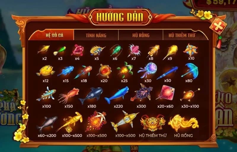 Vua Săn Cá GamVip chơi như thế nào? Luật và mẹo chuẩn 3 Hệ số thưởng